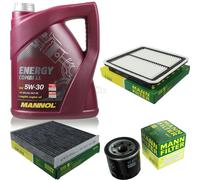 Huile moteur 5L mannol 5W-30 Break Ll + Mann-Filter pour Subaru Legacy IV Bl