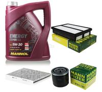 Huile Moteur 5L MANNOL 5W-30 Combi LL+MANN-FILTER Filtre Pour Hyundai Tucson JM