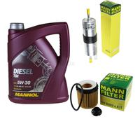 Huile moteur 5L mannol Diesel Tdi 5W-30 + Mann-Filter filtre pour BMW 5er