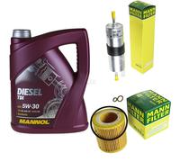Huile moteur 5L mannol Diesel Tdi 5W-30 + Mann-Filter pour BMW 3er Touring E91