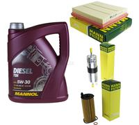 Huile moteur 5L mannol Diesel Tdi 5W-30 + Mann - Filtre Luft pour BMW 1er F21