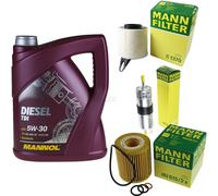 Huile moteur 5L mannol Diesel Tdi 5W-30 + Mann - Filtre Luft pour BMW 3er E90