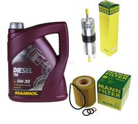 Huile moteur 5L mannol Diesel Tdi 5W-30 + Mann - pour BMW 3er de Touring E91