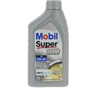 Huile moteur 5W-30 Synthétique - MOBIL - Super 3000 - Formula-XE -bidon 1L - haute performance anti-pollution