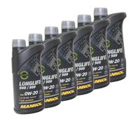 Huile Moteur 6 X 1 Litre Mannol Longue Vie 508 509 SAE 0W20 Api Sp Acea C5 VW