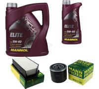 Huile moteur 6L mannol Elite 5W-40 + Mann-Filter pour Hyundai i20 Pb Pbt 1.6
