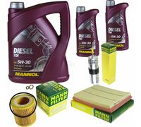 Huile moteur 7L mannol Diesel Tdi 5W-30 + Mann-Filter pour BMW 4 Cabriolet F33