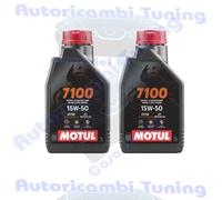 Huile Moteur Changement Moto Motul 7100 15W50 4T MA2 100% Synthétique 2 Litres