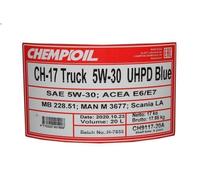 Huile moteur CHEMPIOIL CH-17 UHPD LS 5W30 20L pour T2/LN1 Fourgon 4 1986-1994