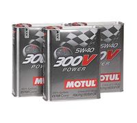 Huile moteur Compétition MOTUL 104242 300V POWER 5W-40, Pack 6 Litres (conteneur en métal)