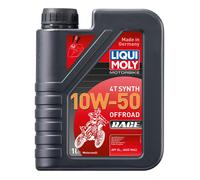 LIQUI MOLY Motorbike 4T Synth 10W-50 Offroad Race, 1 L, Huile de moto à 4 coups, SKU: 3051, neutre