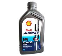 Huile moteur moto Shell Advance Ultra 15 W50 4T API SM/jASO MA2 - 3 litres