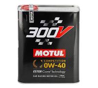 Huile moteur MOTUL 300V Compétition 0W40 - 100% synthèse - 2 Litres