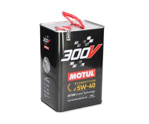 Huile moteur MOTUL 300V Compétition 5W40 - 100% synthèse - 5 Litres