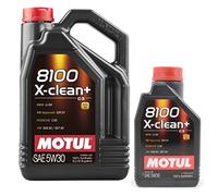 Huile moteur Motul 8100 X-Clean+ 5W-30, 6 litres (1 x 5 Lt + 1 x 1 lt)