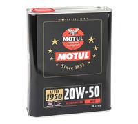 Huile moteur MOTUL Classic 20W50 additivée au zinc ZDDP et molybdène pour 2CV...