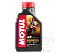 MOTUL Huile moteur Scooter Power 5W-40 Huile entièrement synthétique Huile API SP MA 4T 1 L