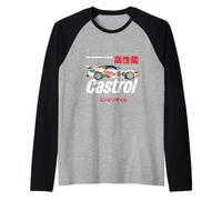 Huile Moteur Voiture de Course Japonais Graphique PAPL3540 Manche Raglan