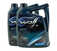 Huile Moteur WOLF 4T 10W-30 JASO MA2, API SL, 2x4 Litres