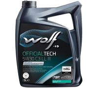 Huile Moteur WOLF OFFICIALTECH C3 LL III 65644 SAE 5W30 5 L Pour Volkswagen