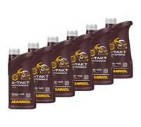 Huile Moto 4-Takt 10W40 Mannol Api Sl 6 X 1 Litre pour BMW Ducati Kawasaki