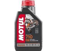 Huile Motul 710 Ester 2T 100% Synthétique Lubrifiant Pour Mélange De 1 Litre