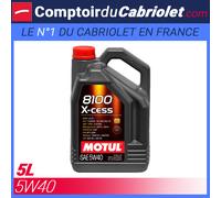 Motul Huile moteur 8100 X-Cess 5W-40 104256 – Synthétique ACEA A3/B4 API SN – 4 L