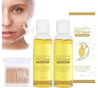 Huile nettoyante exfoliante, huile nettoyante éclaircissante, huile exfoliante jaune pour tous les types de peau, nettoyage en profondeur, huile exfoliante forte (2 pièces, 10 cm)
