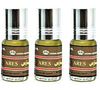 Huile Parfumée AL FARES 3 ml, Oud Arabe 100% Huile Sans Alcool Musc Halal Pour Homme et Femme Attar Longue Durée, Flacon Roll-on NOTES: Océanique Musqué Chaud