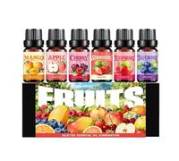 Huile parfumée aux fruits - Kit d'huiles essentielles exaltantes - Huiles parfumées aux fruits pour la détente, la fabrication de bougies, les voyages en voiture, le Nouvel An, un anniversaire, la