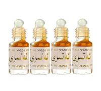 Huile parfumée fruitée en roll-on 3 ml, parfumée corporel unisexe haut de gamme longue durée en roll-on, parfum en format voyage, parfum naturel crémeux à la noix de coco, sans alcool (4PCS)