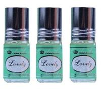 Huile Parfumée LOVELY 3 ml, Oud Arabe 100% Huile Sans Alcool Musc Halal Pour Homme et Femme Attar Longue Durée, Flacon Roll-on NOTES: Agrume, Floral, Musqué, Frais