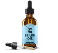 Huile pour barbe Striking Viking pour hommes - Après-shampooing naturel à base d'huile d'amande, d'arbre à thé, d'argan et de jojoba pour favoriser la pousse (60 ml (Pack of 1), Blue Ocean)