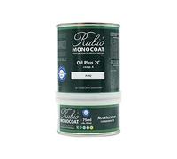 Huile pour bois Rubio Monocoat 14 m² - Pur | Oil Plus 2C | Huile de lin pour bois écologique à séchage rapide pour l'intérieur, avec accélérateur (partie B) | Protecteur | 350 ML