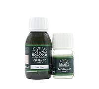 Huile pour bois Rubio Monocoat 5 m² - Blanc Coton | Oil Plus 2C | Huile de lin pour bois écologique à séchage rapide pour l'intérieur, avec accélérateur (partie B) | Protecteur | 130 ML