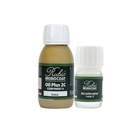 Huile pour bois Rubio Monocoat 5 m² - Dulce | Oil Plus 2C | Huile de lin pour bois écologique à séchage rapide pour l'intérieur, avec accélérateur (partie B) | Protecteur | 130 ML