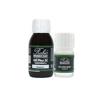 Huile pour bois Rubio Monocoat 5 m² - Noisette | Oil Plus 2C | Huile de lin pour bois écologique à séchage rapide pour l'intérieur, avec accélérateur (partie B) | Protecteur | 130 ML