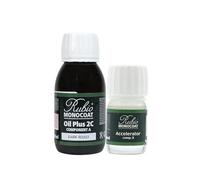 Huile pour bois Rubio Monocoat 5 m² - Torréfaction Foncée | Oil Plus 2C | Huile de lin pour bois écologique à séchage rapide pour l'intérieur, avec accélérateur (partie B) | Protecteur | 130 ML