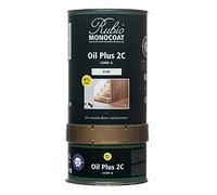 Huile pour bois Rubio Monocoat 52 m² - Pur | Oil Plus 2C | Huile de lin pour bois écologique à séchage rapide pour l'intérieur, avec accélérateur (partie B) | Protecteur | 1,3L
