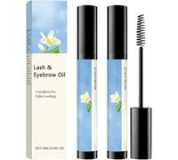 Huile pour cils et sourcils, soin nourrissant et fortifiant 100% naturel, formule douce et non irritante avec applicateur pinceau, pour des cils et sourcils plus épais.