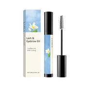 Huile pour cils et sourcils, soin nourrissant et fortifiant 100% naturel, formule douce et non irritante avec applicateur pinceau, pour des cils et sourcils plus épais.
