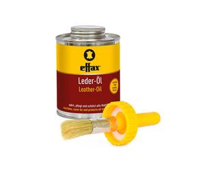 Huile pour cuir avec pinceau applicateur Effol Jaune 475 ml