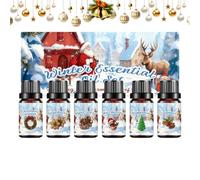 Huile Pour Diffuseur Noël 6 Flacons D'Aromathérapie Liquide Individuelle | Huile Parfumée Couronne Noël Pour Hommes Femmes Maison Fête Nouvel An Vacances Fabrication De Savon