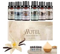 Huile pour Diffuseur Qualité Hôtel - Coffret d'Ešsences d'Aromathérapie | Parfums pour Création de Bougies | Lot de 6 Flacons 10ml, Senteur Longue Durée pour Maison et Bureau Convient à la Fabrication