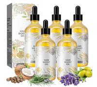 Huile pour la Pousse des Cheveux, Serum Romarin Cheveux à l'Huile de Ricin et d'Huile de Coco, Nourrit Le Cuir Chevelu, Huile Capillaire pour Pousse Cheveux Très Rapide (5 Pack)