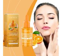 Huile pour le visage éclaircissante à la vitamine C et au curcuma 30 ml, essence éclaircissante hydratante nourrissante à la vitamine C ABS