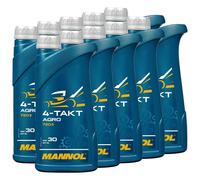 Huile Pour Tondeuse 4 Temps MANNOL 10x 1 L SAE 30 API SG JASO MA-2