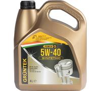 Huile Power-G Synthétique 4L 5W40 Pour Moteurs Diesel Essence GPL GRUNTEK