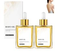 Huile raffermissante pour le corps, huile parfumée pour le corps pour femmes et hommes, tonifiante et hydratante pour les peaux relâchées et sèches, éclaircissante, apaisante et nourrissante (2pcs)