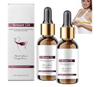 Huile Rehaussante Buste - Huile Tonifiante et Rehaussante Naturelle pour les Seins, Formule Raffermissante pour un Contour de Seins Sublimé, Nourrissante et Hydratante (2Pièce)